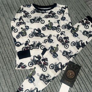 Fletch 2 Piece motorcycle bamboo pajamas 3T BRAND NEW